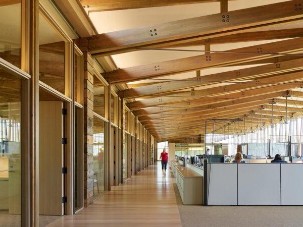 Washington Fruit & Produce Company interior heavy timber